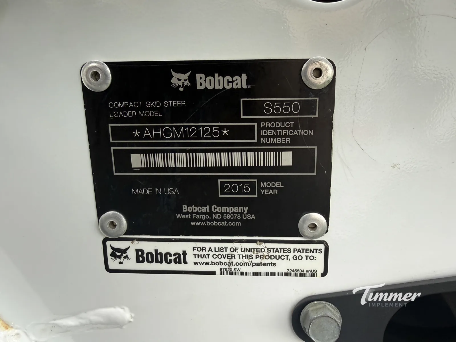 2015 Bobcat S550 photo 12
