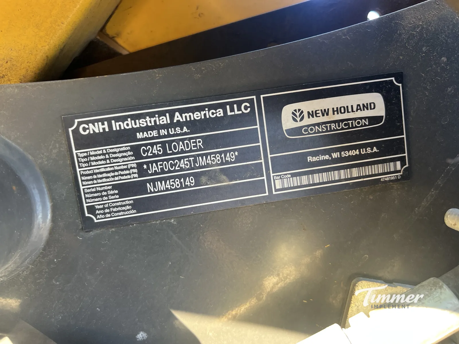 2019 New Holland C245 photo 15