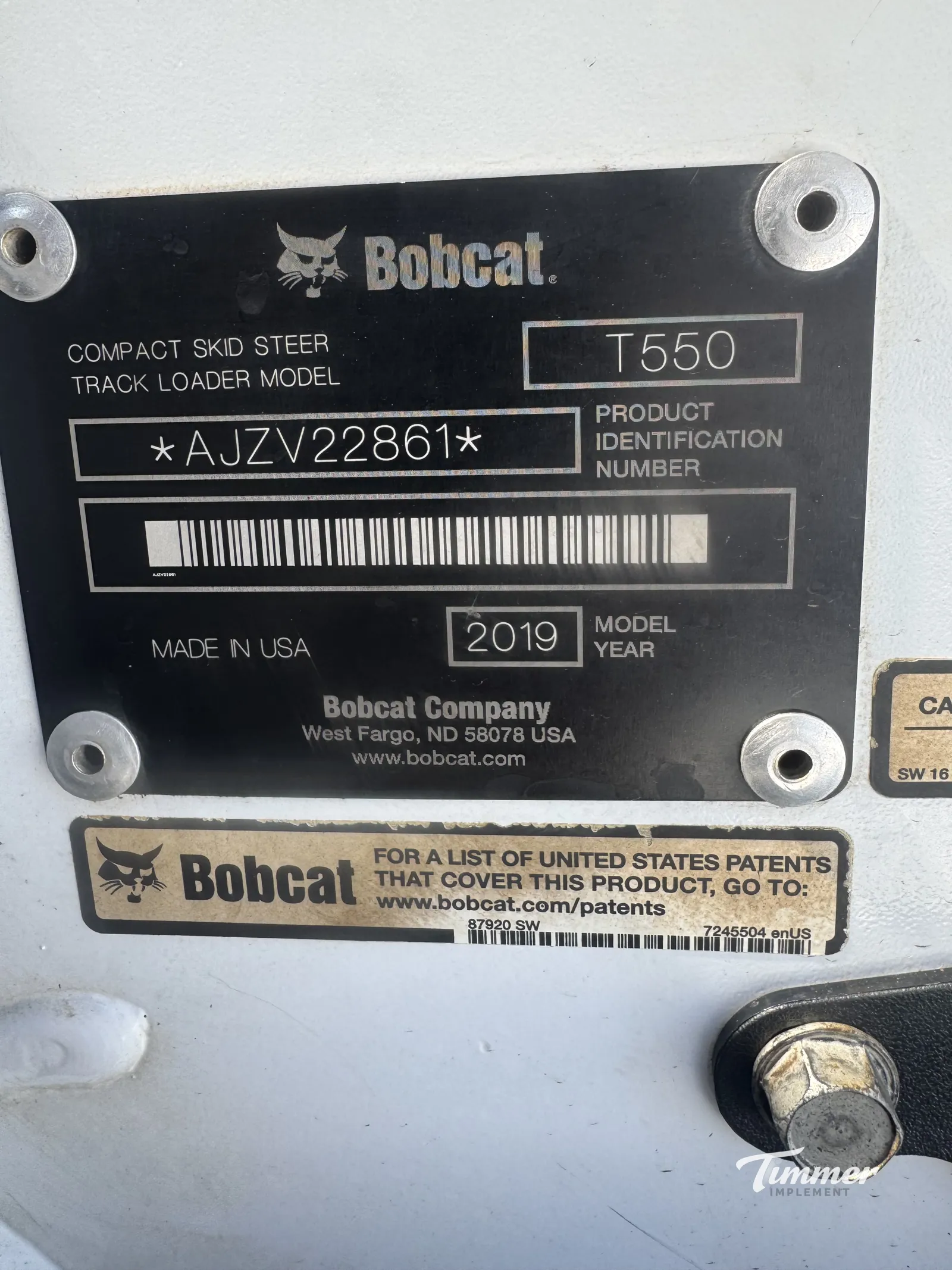 2018 Bobcat T550 photo 12